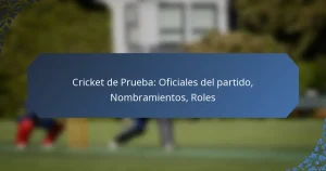 Cricket de Prueba: Oficiales del partido, Nombramientos, Roles