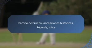 Partido de Prueba: Anotaciones históricas, Récords, Hitos
