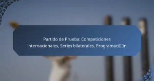 Partido de Prueba: Competiciones internacionales, Series bilaterales, Programación